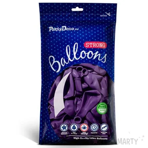 balony metallic fioletowe 9 strong 50 szt