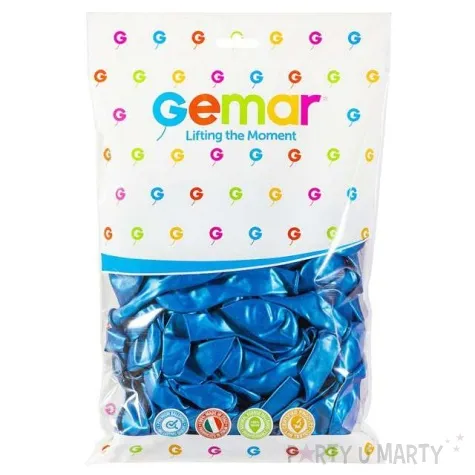 balony metallic granatowe gemar 12 100 szt