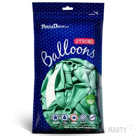 balony metallic mietowe 10 strong 10 szt