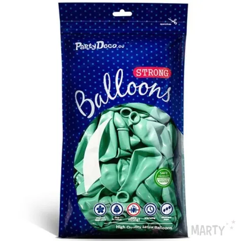 balony metallic mietowe 12 strong 10 szt