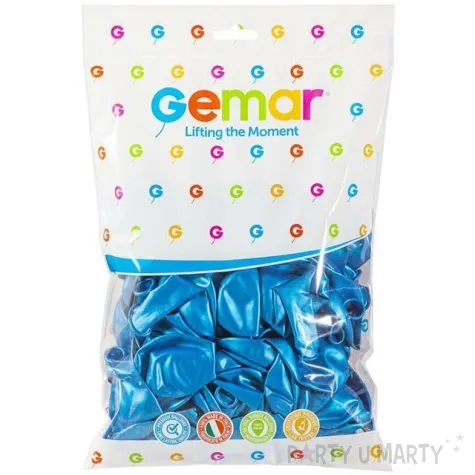 balony metallic niebieski gemar 12 100 szt