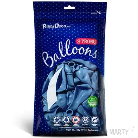 balony metallic niebieskie 12 strong 10 szt