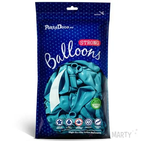 balony metallic niebieskie morskie 9 strong 50 szt