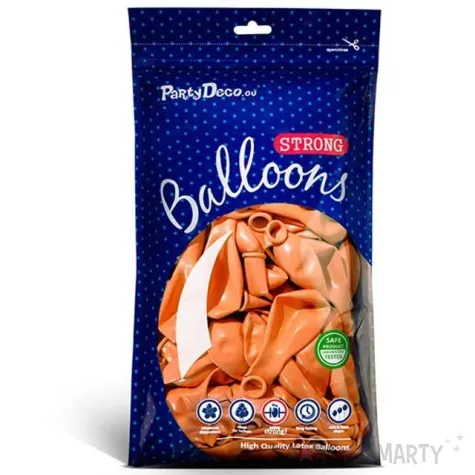 balony metallic pomaranczowe 9 strong 50 szt