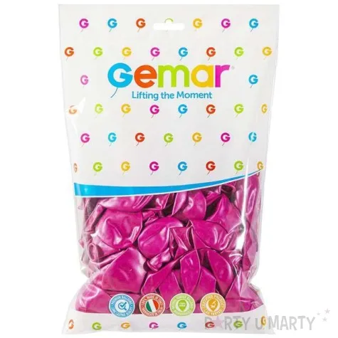 balony metallic rozowe ciemne gemar 12 100 szt