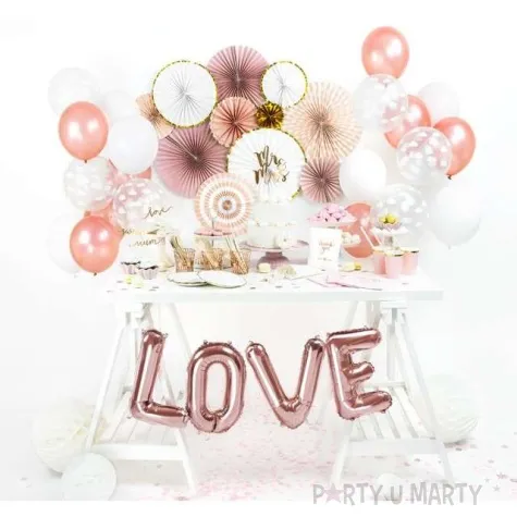 balony metallic rozowe zloto strong 12 100 szt