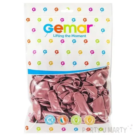 balony metallic rozowo zloty metalik gemar 12 100 szt