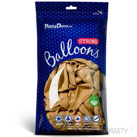 balony metallic zlote 12 strong 10 szt