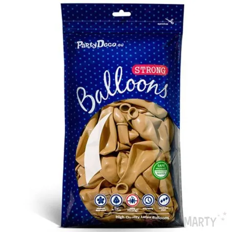 balony metallic zlote 9 strong 50 szt