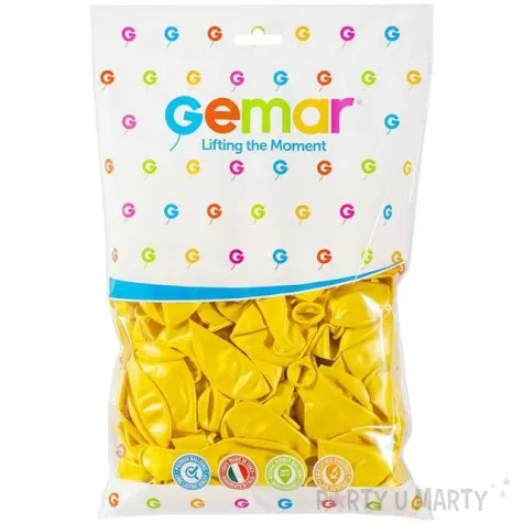 balony metallic zolte gemar 12 100 szt