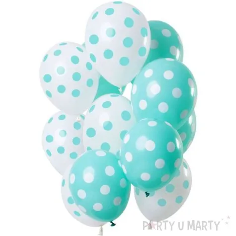 balony mietowe kropki mix folat 12 12 szt