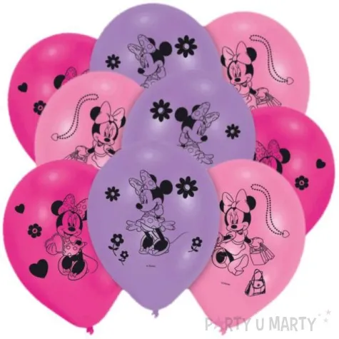 balony minie mouse mix pink amscan 10 10 szt