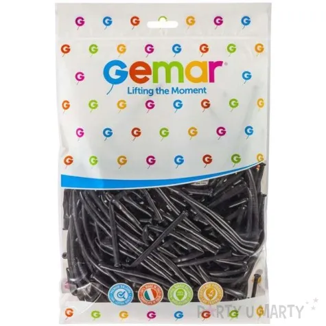 balony modeliny 160 czarne gemar 100 szt