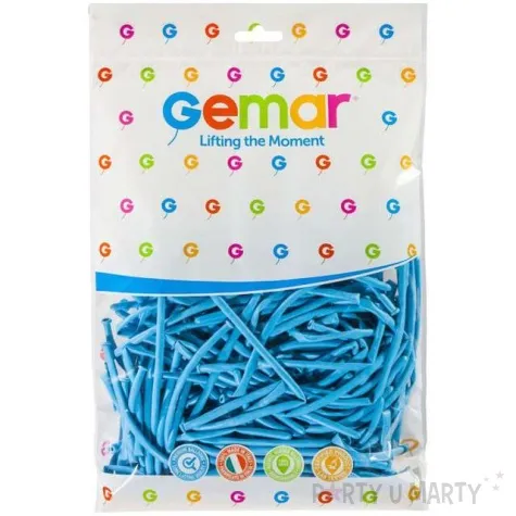 balony modeliny 160 niebieski jasny gemar 100 szt