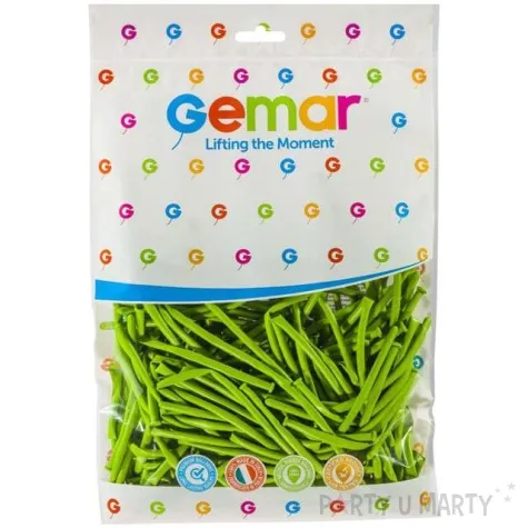 balony modeliny 160 zielone jasne gemar 100 szt