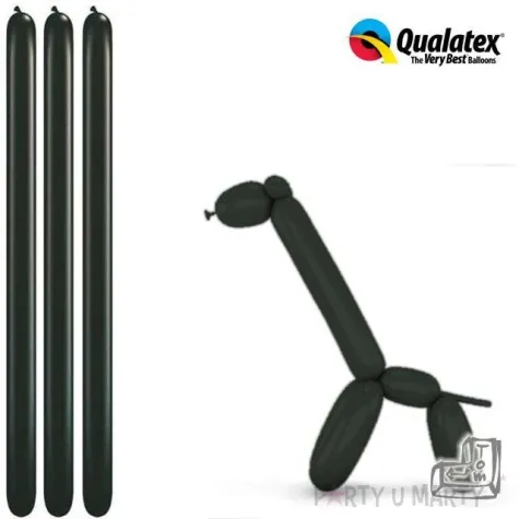 balony modeliny 260 czarny pastel qualatex 100 szt