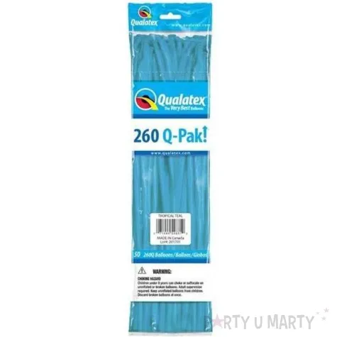 balony modeliny 260 niebieski qualatex 50 szt