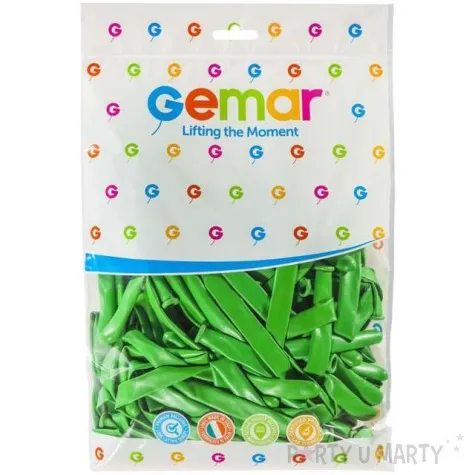 balony modeliny 350 zielone gemar 100 szt