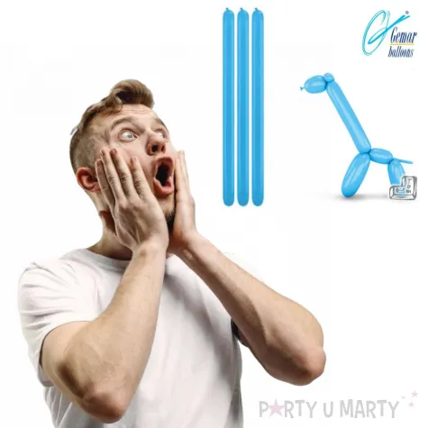 balony modeliny classic 260 blekitne gemar 100 szt