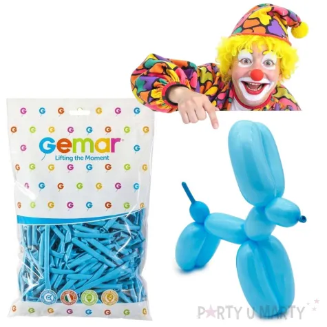 balony modeliny classic 260 blekitne gemar 100 szt
