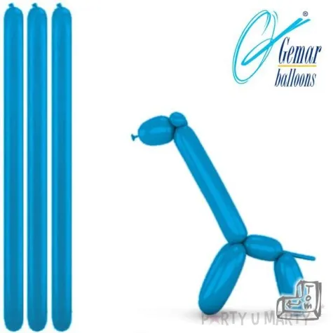 balony modeliny classic 260 niebieskie gemar 100 szt