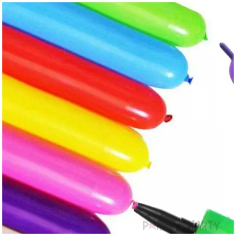 balony modeliny classic 260 pompka i marker mix 100 szt