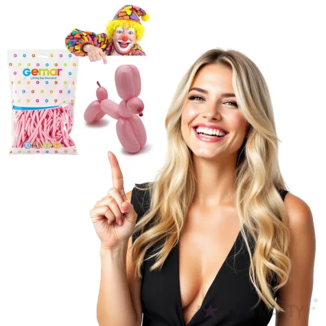 balony modeliny classic 260 rozowe jasne gemar 100 szt