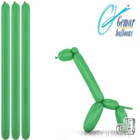 balony modeliny classic 260 zielone gemar 100 szt