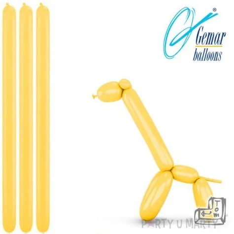 balony modeliny classic 260 zolte gemar 100 szt