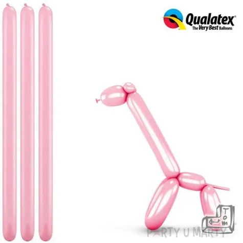 balony modeliny qualatex 260 rozowe 100 szt