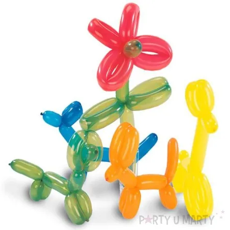 balony modeliny z pompka amscan mix 10 szt