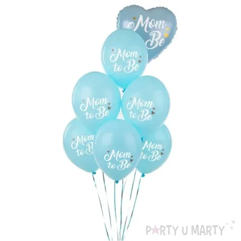 balony mom to be blekitny partydeco 12 50 szt