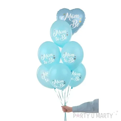 balony mom to be blekitny partydeco 12 50 szt