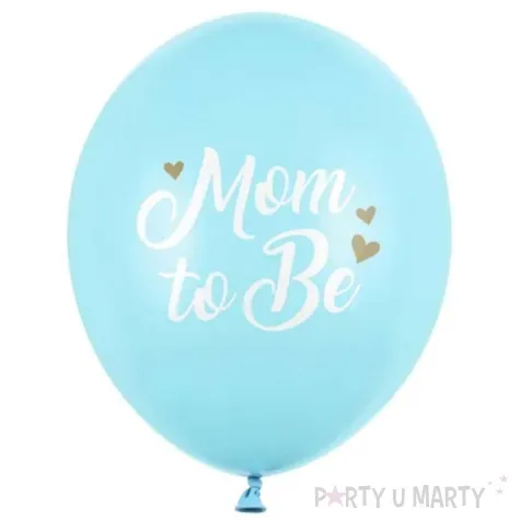 balony mom to be blekitny partydeco 12 6 szt