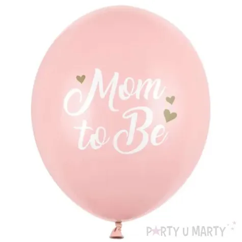 balony mom to be rozowy partydeco 12 50 szt