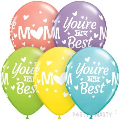 balony mom youre the best mix qualatex 11 50 szt