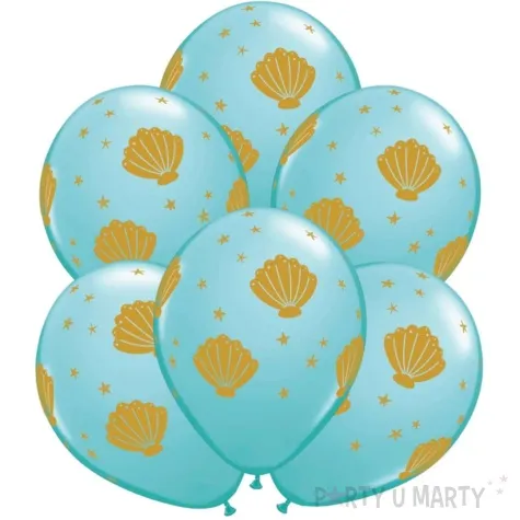 balony morska muszelka qualatex 11 6 szt