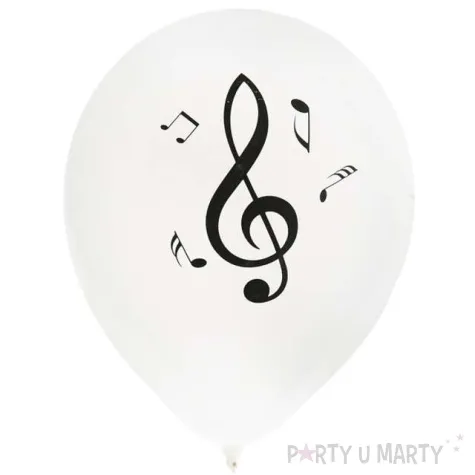 balony muzyk i nuty bialy santex 9 8 szt