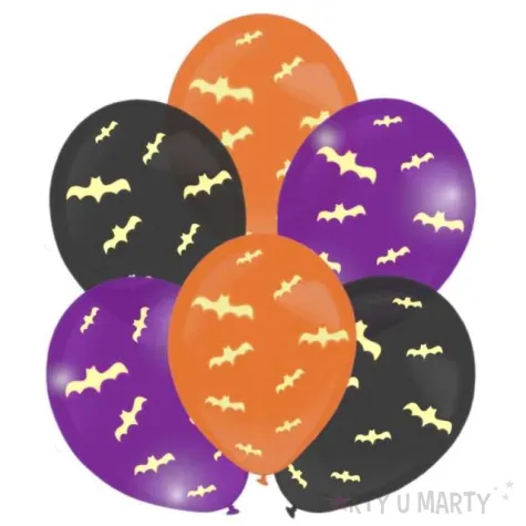 balony nietoperz pastel mix amscan 9 6 szt