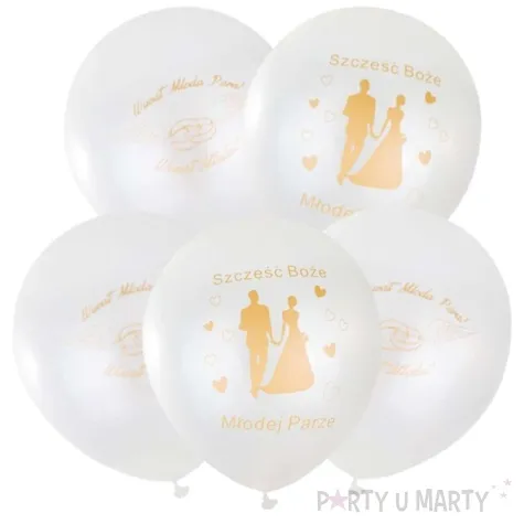 balony obraczki biale czakos 12 5 szt