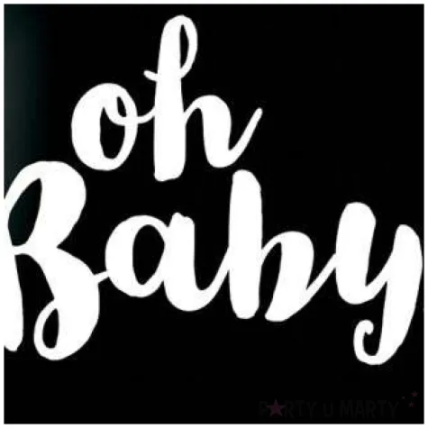 balony oh baby czarny qualatex 36 2 szt