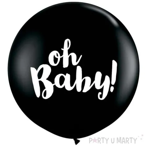 balony oh baby czarny qualatex 36 2 szt