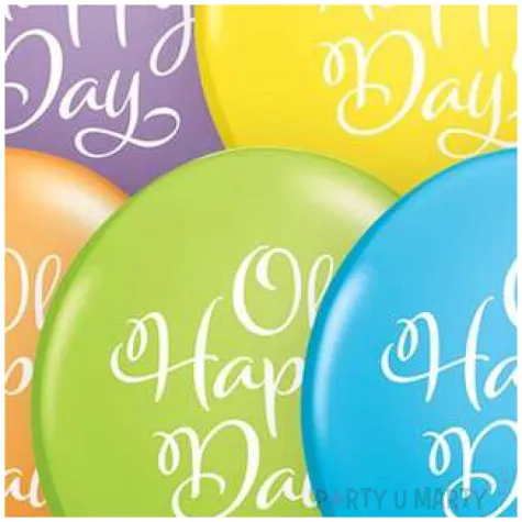 balony oh happy day mix qualatex 11 25 szt