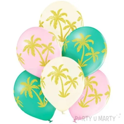 balony palmy pastel mix belbal 12 6 szt