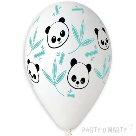 balony panda i bambus biale gemar 13 5 szt