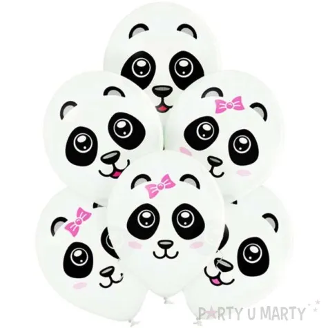 balony pandy pastel biale belbal 12 6 szt
