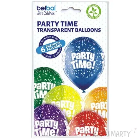 balony party time pastel mix belbal 12 6 szt