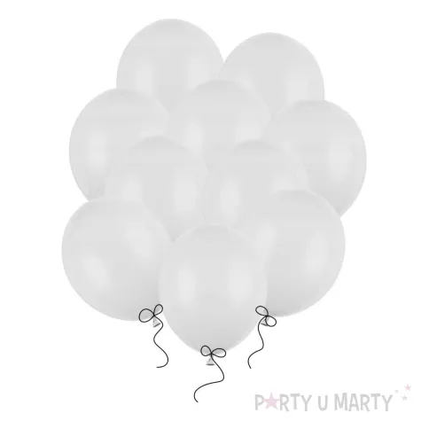 balony pastel biale 10 strong 100 szt
