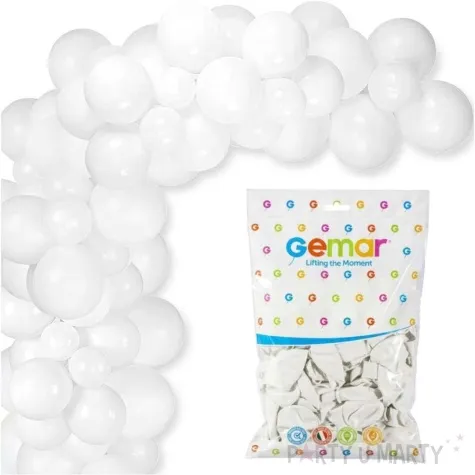 balony pastel biale gemar 5 20 szt