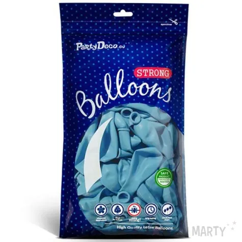 balony pastel blekitne 10 strong 50 szt